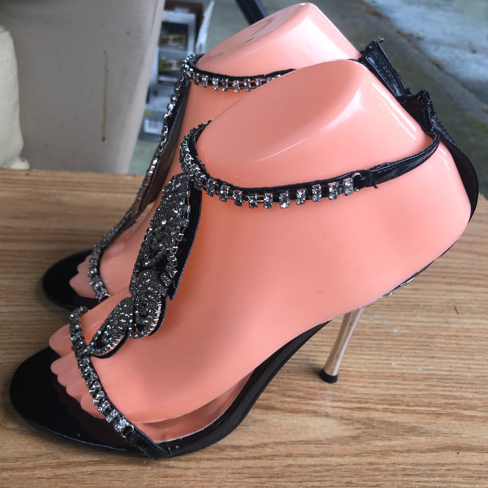 Celeste High Heel Platform Rhinestones Sandals